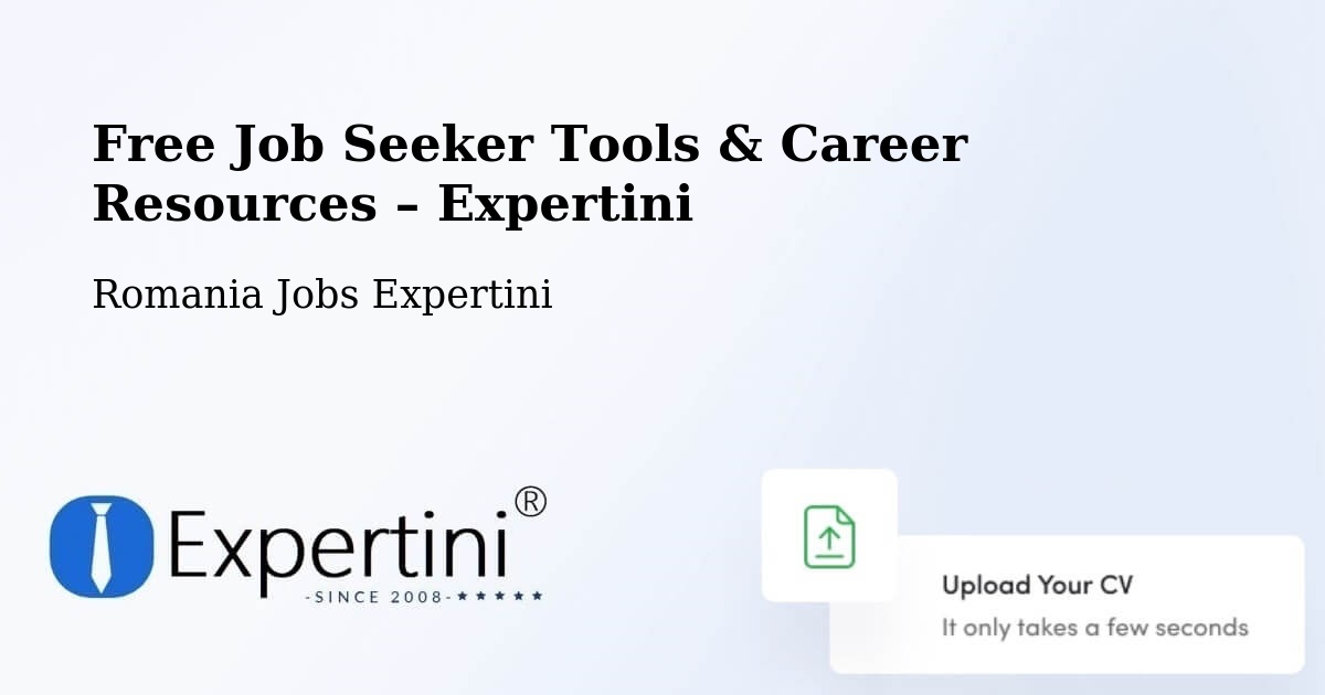 Free Job Seeker Tools & Career Resources – Comuna Cerna - Comuna Cerna, Romania Jobs Expertini